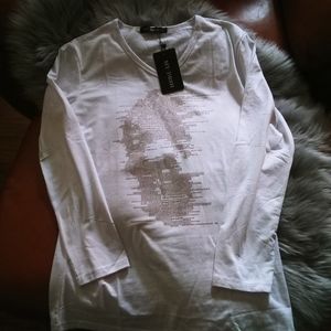 Rhinestone Skull T shirt